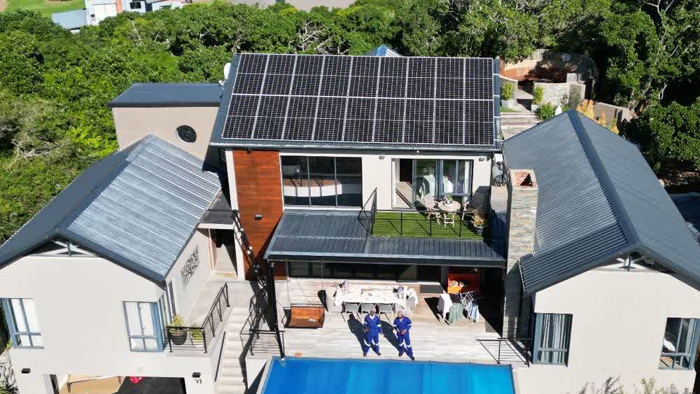 A solar array backed by the SA OffGrid Power ten-year guarantee