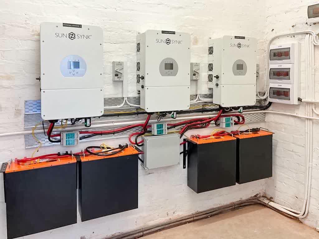 An upgraded solar array after maintenance