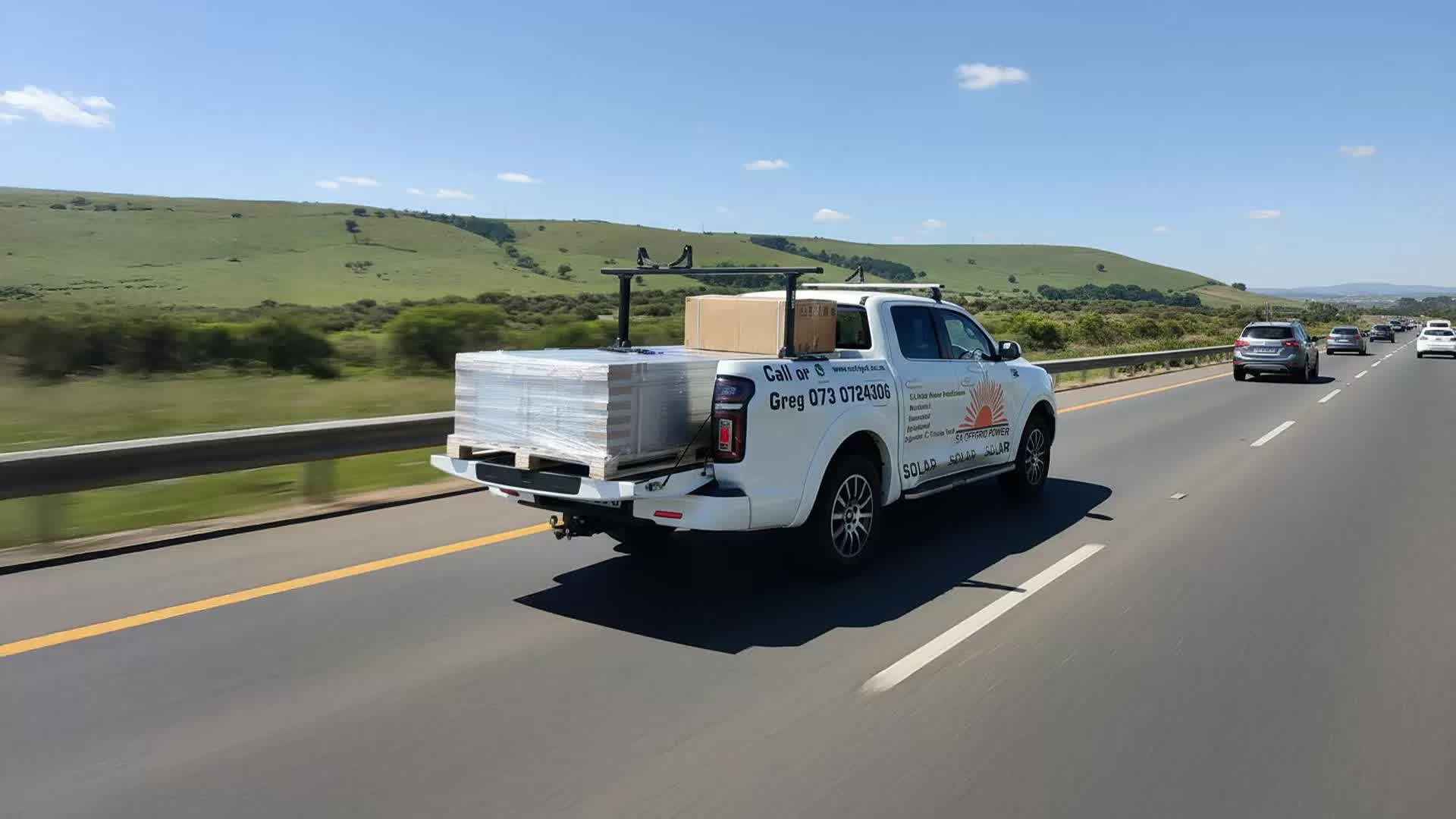 Solar panels on a rooftop in the Eastern Cape