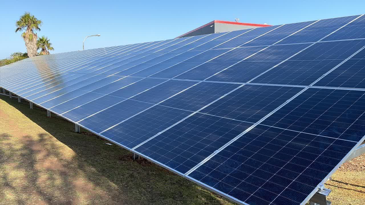 A solar installation sized around a farm's irrigation load