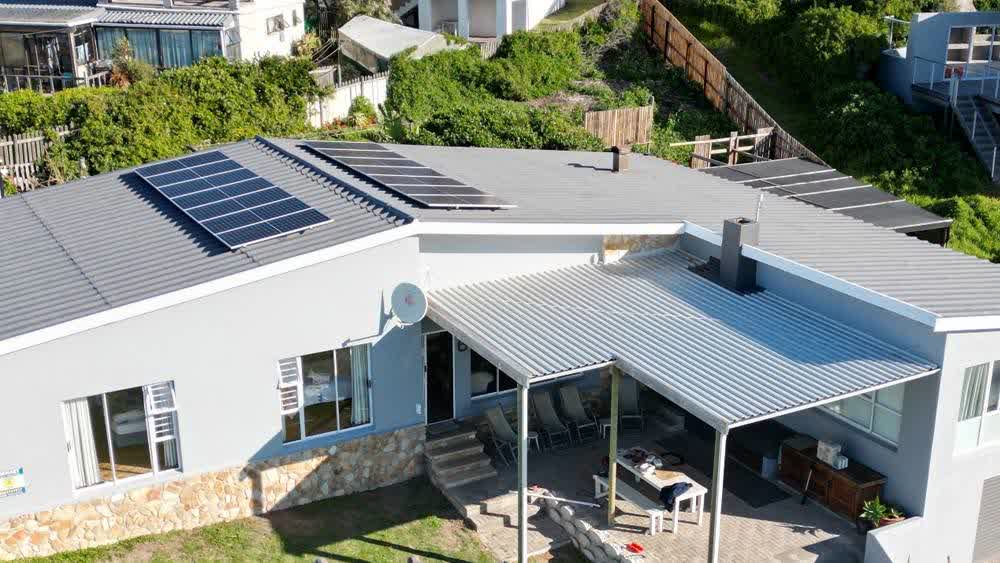 A completed home solar installation