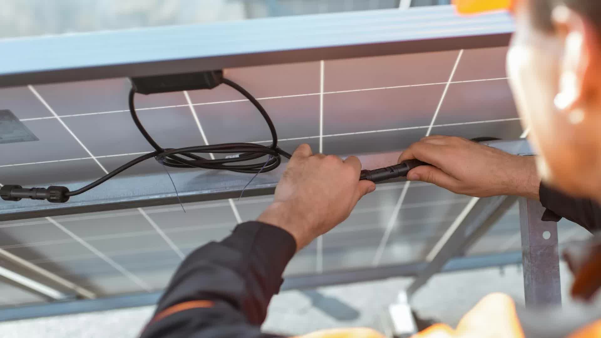A technician servicing a solar installation in Gqeberha (Port Elizabeth)