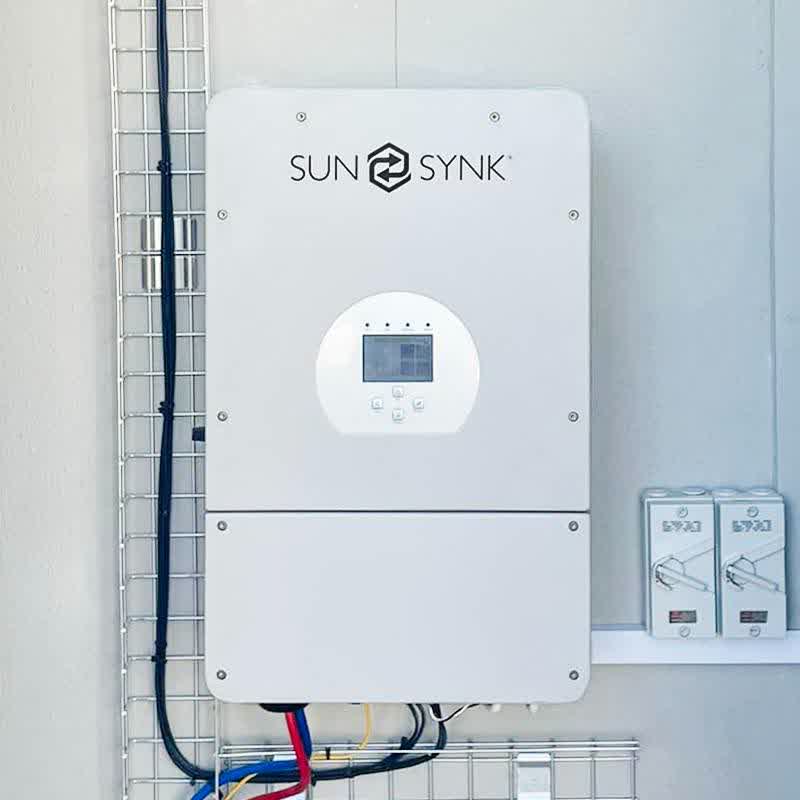 A Sunsynk inverter installed by SA OffGrid Power